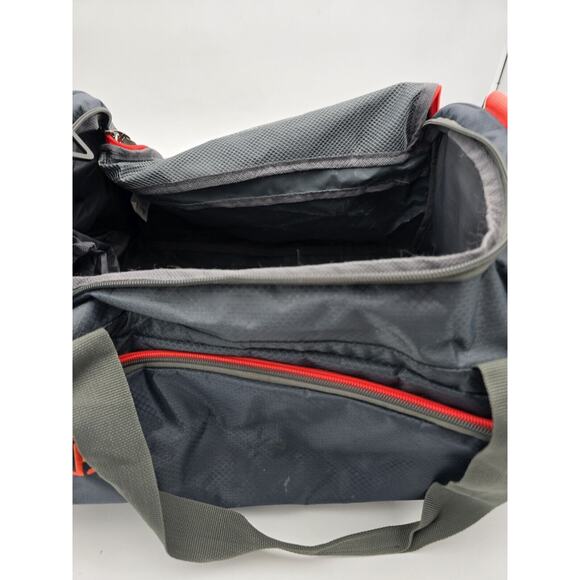 24" Protégé Carry On Travel Duffel Bag - Grey and Orange Gym Bag - Picture 8 of 12